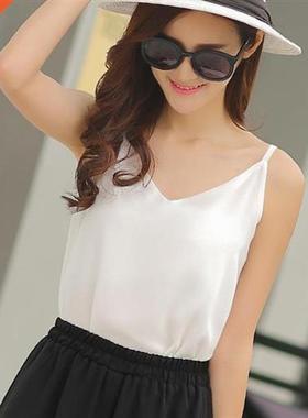 Joker base chiffon camisole loose plus size sexy little halt