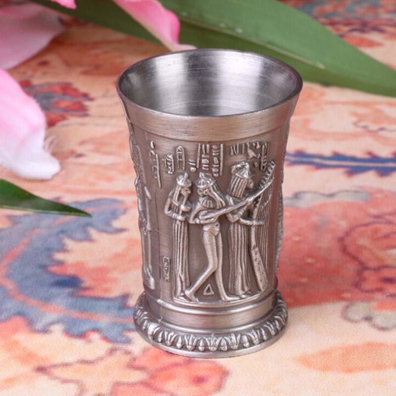 1pcs Ancient Egypt Myth Archaize Copper Cup Shot Glasses 3D