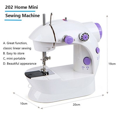 Foot-Pedal Sewing-Machine Portable Two-Thread-Kit Mini House