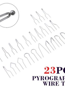 23Pcs 1mm Pyrography Wire Tips for Adjustable Wood Burning M