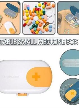 4Grids Portable Travel Pill Case With Pill Cutter Organizer
