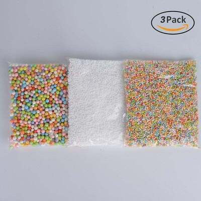 styrofoam balls for slime &ndash  foam beads 3pack