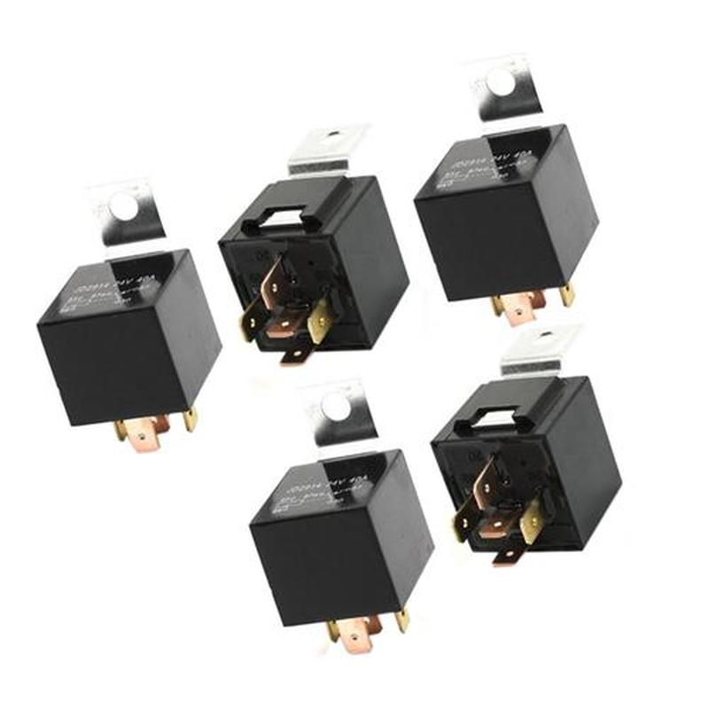 5 Pcs Vehicle Car Auto Relay Switch Power 5-Pin 24 Volts 40