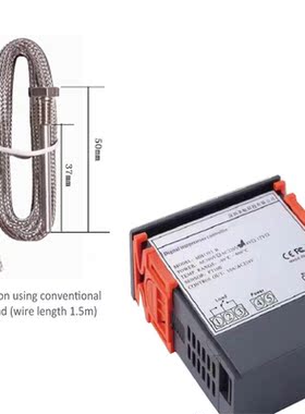 Digital Temperature Controller -99~400 degree PT100 M8 Probe