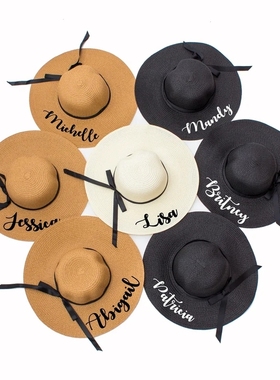 Customized Beach Hat Floppy Beach Hats Customized Bride