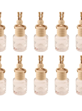 10Pcs Car Hanging Glass Bottle Empty Perfume Aromatherapy