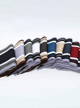 Men's striped winter wool knit men's warm scarf