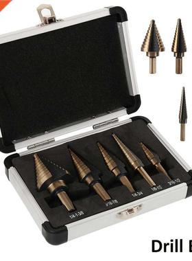 5pcs Step Drill Bit Set Hss Cobalt Multiple Hole 50 Sizes SA