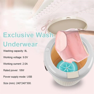 8l High-Power Mini urbo Washing Machine Household Portable W