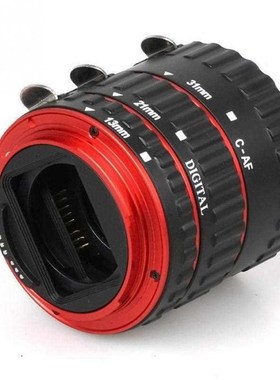 Red Lens Adapter Mount Auto Focus AF Macro Extension Tube Ri
