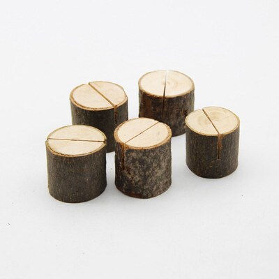 5PCS Wedding Wooden Place Card Holders Rack Decoration Table