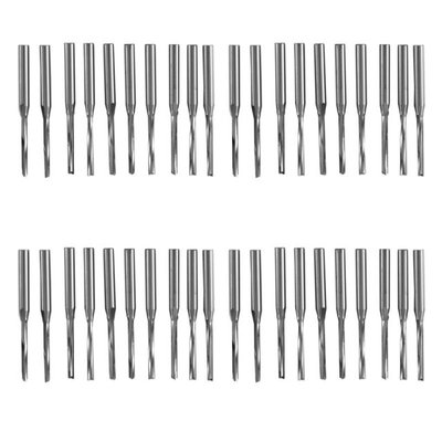 40 Pcs Two Flutes Straight End Mills Straight Slot Bit Wood