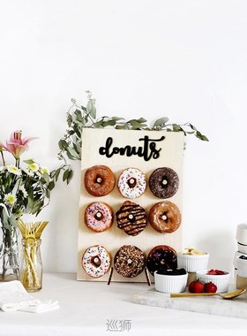 Wedding Decoration Donut Wall Donuts Wooden Stand Donut Hold