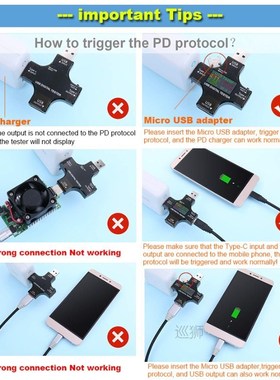 Type-C PD USB Tester DC Digital Voltmeter Amperimetor Voltag