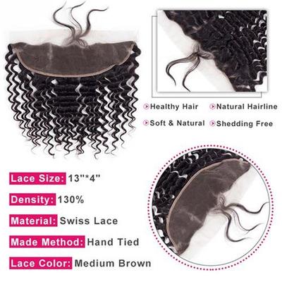 Bling Hair 13x4 Lace Frontal Closure Brazilian Deep Wave Hum