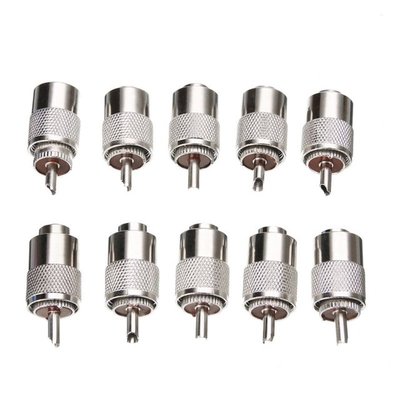 10Pcs/pack UHF PL-259 Male Solder RF Connector Plugs UG-176