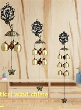 Rose Copper Wind Chimes Pendant Home Magnets Hanging