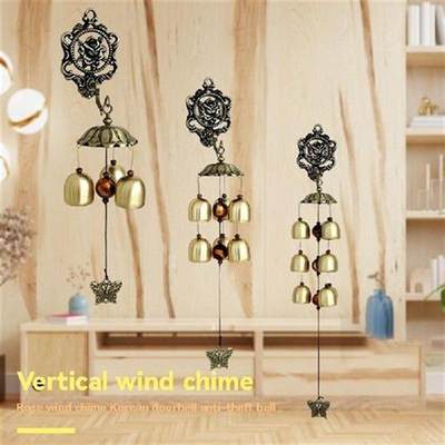 Rose Copper Wind Chimes Pendant Home Magnets Hanging