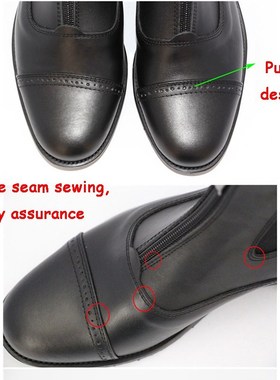 Full Leather Horse Riding Boots 1 Pair  Wo Front Zipper Qual