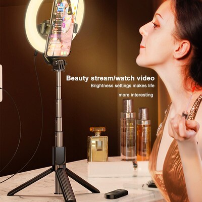 HOCO Ring Light With Tripod Stand Phone Holder 3 Light Mode