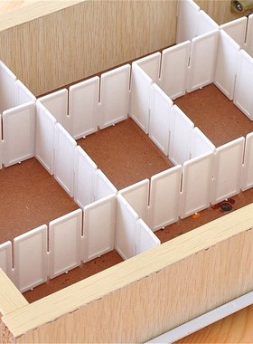 6Pcs Drawer Organizer Adjustable Stretch Plastic Drawers Div