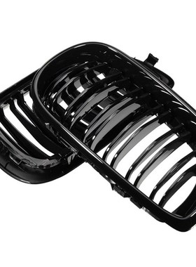 Front Center Bright Black Wide Kidney Hood Grille Grill For