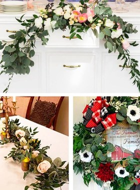 2M Artificial Green Eucalyptus Garland Leaves Vine Fake Vine