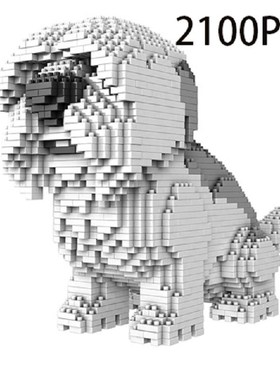1800pcs Cute Dog Series Building Blocks Masonry Small Partic