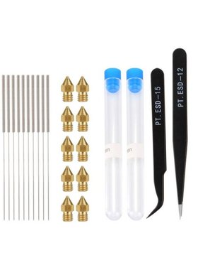 27 Pcs 3D Printer Nozzle MK8 Brass Nozzle Heads Kit Extruder