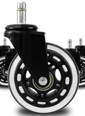 5 Pcs Chair Wheel 360 Swivel Office Chair Caster Wheels Rubb