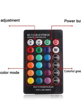 T10 Led W5W 194 Car Light Bulbs Red blue Yellow RGB With Rem