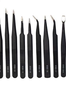 6Pcs/10Pcs ESD Tweezers Tools Kit Precision Antistatic Tip C
