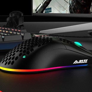 out New Lightweight Wired AJ390 Gaming Hollow Mouse Mouce