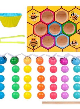 Kids Clip Small Bee Toy Beehive Games Intelligence Color