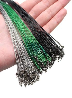 20PCS Anti Bite Steel Fishing Line Steel Wire Leader With Sw