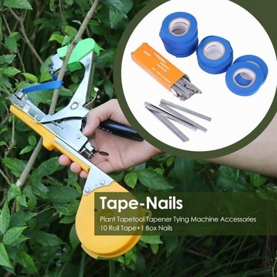 10 Roll Tape 1 Box Nails Tying Machine Accessories One-hande