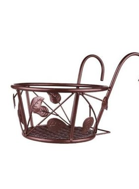 Railing Potted Plant Hanging Flower Pot Storage Basket Holde