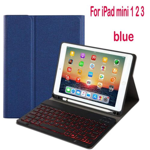 For ipad mini 1 2 3 Backlit Wireless Bluetooth Keyboard Case