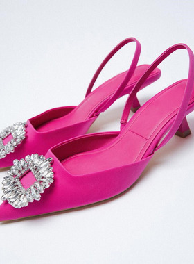 2021 New Women's Shoes Pointed Toe Shallow Nude Pink