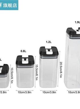 7pcs Airtight Food Storage Containers 0.5/0.8/1.2/1.9L Kitch