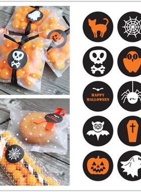 45/50/60pcs 3CM Halloween Decoration Labels Seal Stickers