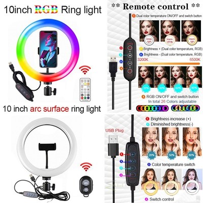 10 inch Led Ring Light Profissional Selfie Ringlight Makeup