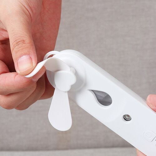 Portable 2 In 1 Mini Fan Humidifier USB Rechargeable Handhel