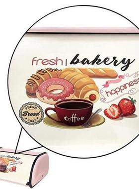 Bread Box Large Capacity with Roll Top Lid Gifts Rustic