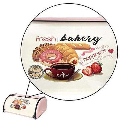 Bread Box Large Capacity with Roll Top Lid Gifts Rustic