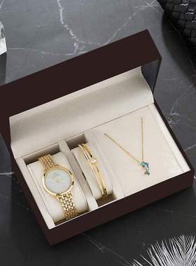 Wristwatch stainless steel diamond inlaid Bracelet Gift Box