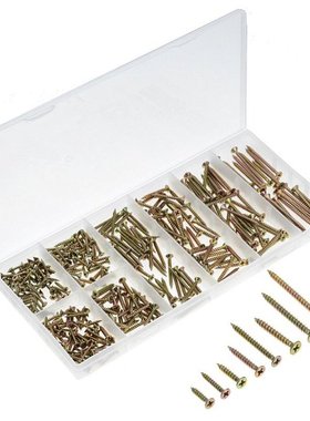 345PCS/Box M3 M3.5 M4 Cross Recessed Countersunk Fiberboard