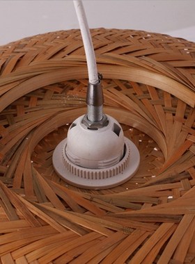 Bamboo Weaving Chandelier Modern Hand Knitted Droplight For
