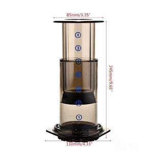 New Filter Glass Espresso Coffee Maker Portable Cafe French