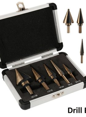 5pcs Step Drill Bit Set Hss Cobalt Multiple Hole 50 Sizes SA